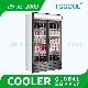  Fan Cooling OEM Double Twin Door Refrigerated Vertical Two Layer Showcase Cooler for Beverage