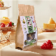 Custom Printed Flat Bottom Zip Lock Biodegradable Kraft Paper Whey Protein Powder Coffee Bean Tea Leaves Bags