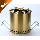 Outdoor Stainless Steel Wood Burning Stove Camping Cooking Wood Burning Fireplace manufacturer