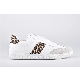 New Leopard Print Women Casual Skateboard Shoes Low Top Skate Shoes White Leopard Print Women Shoes