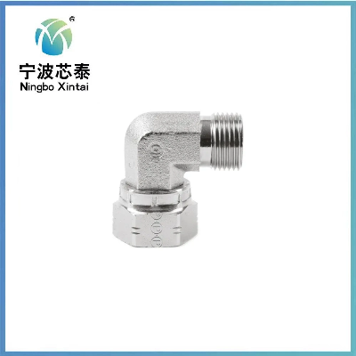 OEM ODM 90 Degree Elow Straight Round Hex 3/8" Bsp NPT Male Thread Jic Carbon Steel Galvanized Hose Fitting NPT Metric Female Connector Hydraulic Adapter