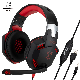  50mm Headband Computer Wired Gaming Headphone Headset Earphone with Mic LED Light