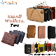 Customized High Quality PU Leather Women Fashion Zipper Long Purse Leather Wallet with Wristlet Strap Women Europe Market ODM OEM Factory