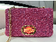  Purple-Pink Fabric Drill Fashion Large One-Shoulder Messenger Bag