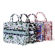 Women Fashion Printed Large Capacity Tote Bag Vintage Summer Beach Flower Pattern Canvas Handbags