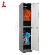 Staff Steel Cabinet Single Door Wardrobe Lockable Metal 2 Tier Locker