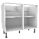 Two Doors Base Cabinet White Color Kitchen Cabinet