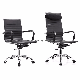  Black Vinyl Wholesale Market PU Leather Ribbed High Back Task Rotating Desk Task Swivel Staff Executive Modern Ergonomic Office Chairs