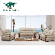 Natural and Comfortable Modern Chinese Genuine Leather Living Room Furniture Sofa Set