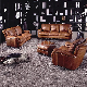 American Classic Home Living Room Genuine Leather Leisure Sofa 1+2+3