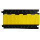 Yellow Jacket Outdoor Floor 5 Channel Rubber Speed Bump Cable Protector for Road Safety