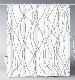  Grey and White Striped Fabric Shower Curtain for Bathroom