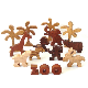 Handmade Wood Toy Play Set Zoo Animal Toys