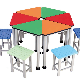 Colorful School Furniture School Hexagon Desk for Children Libarary Furniture