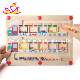  Popular Color Number Matching Game Wooden Train Magnetic Maze Board for Kids W11h121