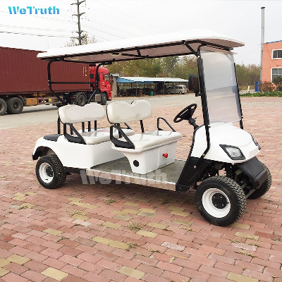 Electric Golf Cart 4 Seat Buggy with Cargo Box Golf Buggy with Batteries