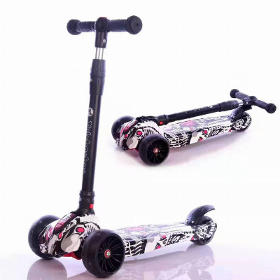SKD Manufacturers Supply Graffiti Children Scooter FL-608 Kid Scooter Lighting Kick Scooter