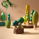 Wooden Miniature Tree Toys Balancing Stacking Stone Blocks Creative Educational Toys manufacturer