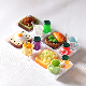 1: 12 Dollhouse Miniature Toast Bread Jam Plate Cup Spoon Toy for Dollhouse Accessories