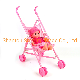 14" Doll Kid Toy with 4 Sounds with Kids Stroller Baby Doll 14 Inch Trolley Kids Toy Baby Educational Toy