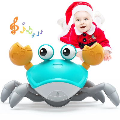 Customized Crawling Crab Baby Toy with Light up Music for Boys Girls