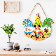 Rustic Colorful Fruits Gnome Hanging Plaque Door