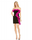 Beauteous Floral Applique Short Women Strapless Cocktail Dress