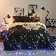 Modern Style Soft Brushed 1800 Thread Count Bblack Color Tree Printed Bedding Bedsheet 3PC Quilt Cover Sets