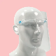  Plastic Face Shield Clear Glasses Full Face Shield with Box Clear PC Face Shield