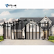 Newgrill Design Customized Waterproof Decorative Outdoor Entrance Driveway Automatic Double/Single Swing/Sliding Aluminum House Gates for Garden/Courtyard/Villa