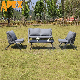  Nordic Style Modern Home Outdoor Living Room Furniture Set Aluminum Rope Sofa