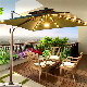 3 M Large UV Resistant Garden Balcony Parasol Outdoor Patio Roman Umbrellas with LED Light