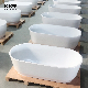  Wholesale Factory Price Upc SPA Adult Marble Stone Acrylic Solid Surface Freestanding Bathtub for Hotel