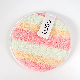 Private Label Custom Logo 12cm Makeup Removal Face Wash Face Cleaner Rainbow Color Skin Care Washable Reusable Makeup Remover Pads