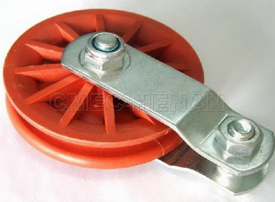 3.5" Plastic/Nylon Rope Pulleys /Poultry Equipment Parts, Red