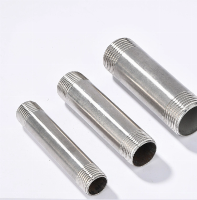 1/4" -4" 201/304/316 Stainless Steel Double Outer Wire Pipe with 100mm Outer Thread Household Water Mains Industrial Water Mains Connections