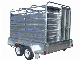  Factory Direct 10*5FT Livestock Cattle Transport Crate Semi Double Axle Carrying Trailer