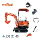 EVERUN ERE08 0.8ton China Mini Hydraulic micro small home farm garden bucket Crawler Digger Excavator Machine with cheap Price for sale