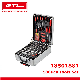  186PCS DIY Family Hand Tool Kit Trolley Cabinet Socket Set Chest Tool Set with Wheels and Sturdy Aluminium Case/ Tool Box (18501881)