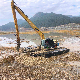 Professional Design 22 Tons Hydraulic Long Reach Boom & Arm Amphibious Excavator with Pontoons manufacturer