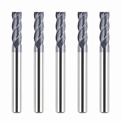 Multiple Flute End Mill, Single End, Extra Long, High Speed Steel, 3/8" Mill Diameter, 3/8" Shank Diameter, 2.5" Flute Length, 4.25" Overall Length, 4 Number of