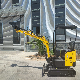 CE/EPA/Euro 5 1000kg Small Excavator with Customized Chassis Plus Hook Micro Digger 1 Ton Mini Hydraulic Crawler Excavator Ht 10 Bz