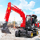  Mining Agricultural Trenches Lithium Battery Orchard Greenhouse Small Digger Road Construction Wheel Bucket Excavator