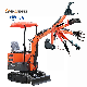 CE and EPA Approved Factory Smallest 1 Ton to 2 Ton Hydraulic Rubber Crawler Tracked Backhoe Bucket Mini Digger Excavators 1 Ton Mini Crawler Excavators