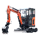 Factory Direct CE EPA Mini Excavator 2.5 Ton 2500 Kg Hydraulic a Full Set Accessories One Year Warranty 3ton Small Digger Ex-Factory Price Free Shipping