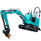  Simple Design Max Digging Depth 1410mm Crawler Household 1 Ton Mini Excavator with CE/EPA