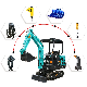 0.6ton 0.8ton 1ton 1.8 Ton 4ton Hydraulic Small Home Garden Rubber Track Crawler Mini Bagger/ Digger/ Excavators