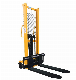 Yellow Color 1 Ton Manual Pallet Stacker Hydraulic Stacker