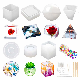 Kit Epoxy Sphere Cube Pyramid DIY Trays Coasters Candles Resin Molds Silicone