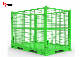 Cage Wire Mesh Gas Cylinder with Wheels Foldable Metal Pallet Collapsible Bin Box Storage Container